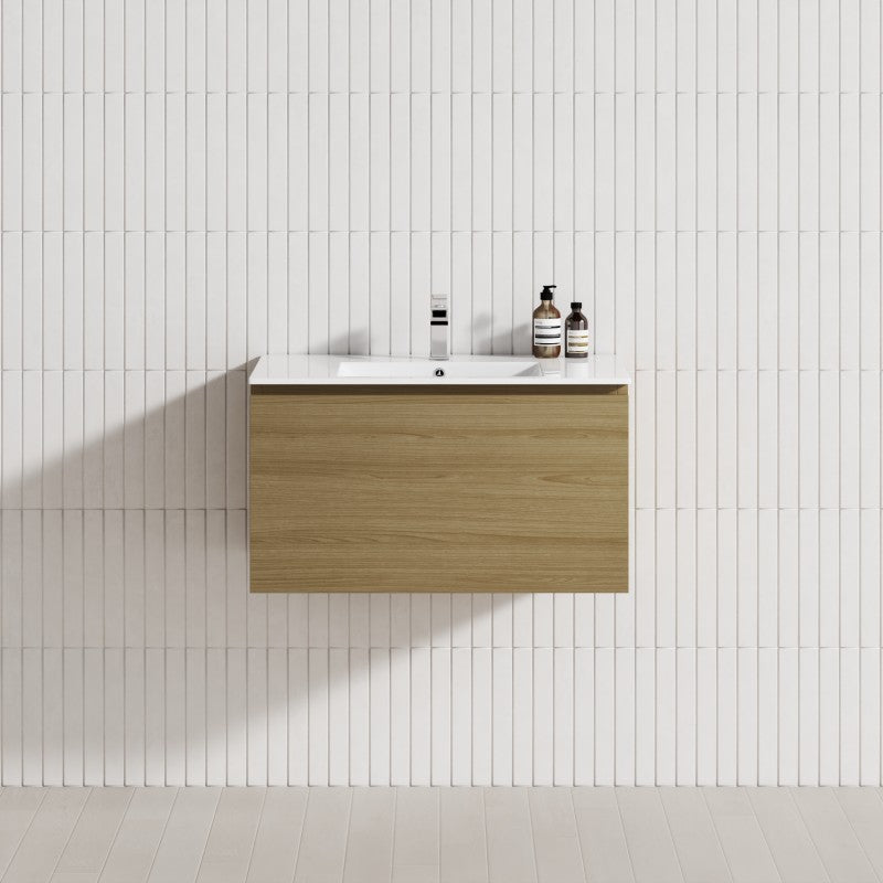 1-Drawer 600/750/900/1200Mm Wall Hung Bathroom Floating Vanity Single Bowl Multi-Colour Cabinet Only