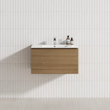 1-Drawer 600/750/900/1200Mm Wall Hung Bathroom Floating Vanity Single Bowl Multi-Colour Cabinet Only