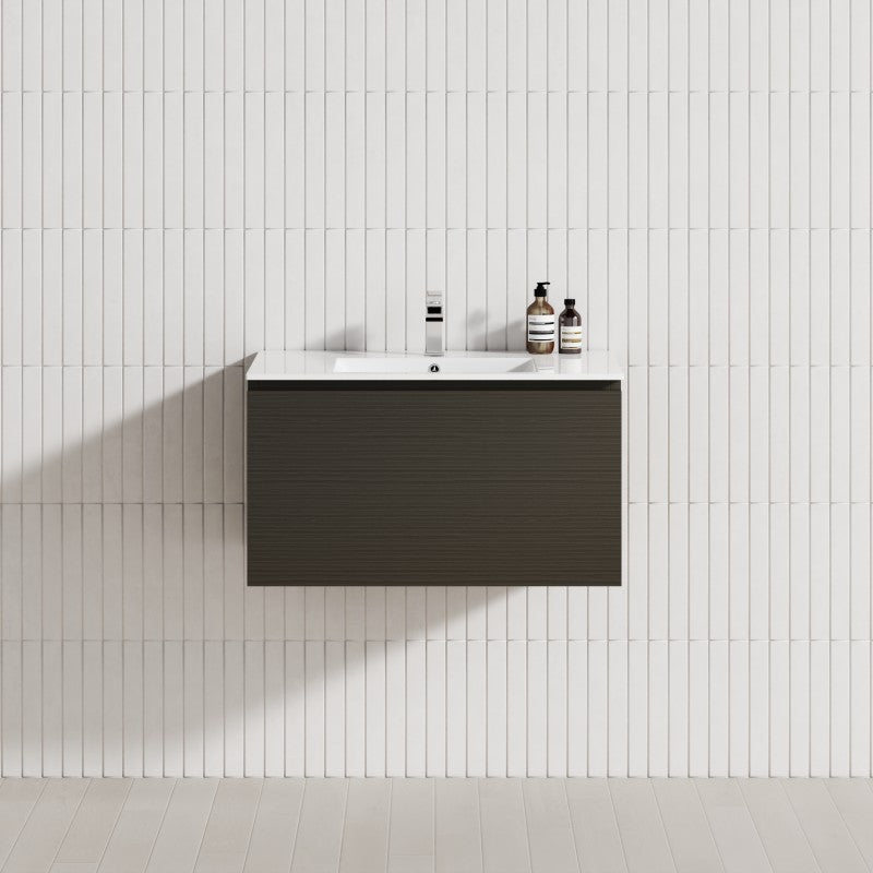 1-Drawer 600/750/900/1200Mm Wall Hung Bathroom Floating Vanity Single Bowl Multi-Colour Cabinet Only