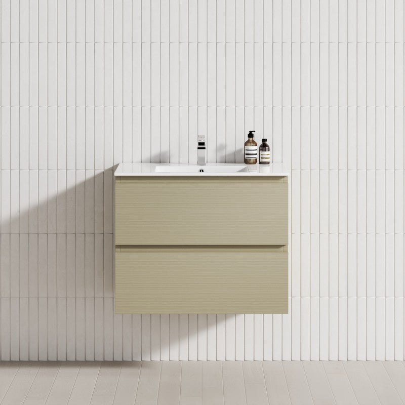 2-Drawer 600/750/900/1200Mm Wall Hung Bathroom Floating Vanity Single Bowl Multi-Colour Cabinet Only