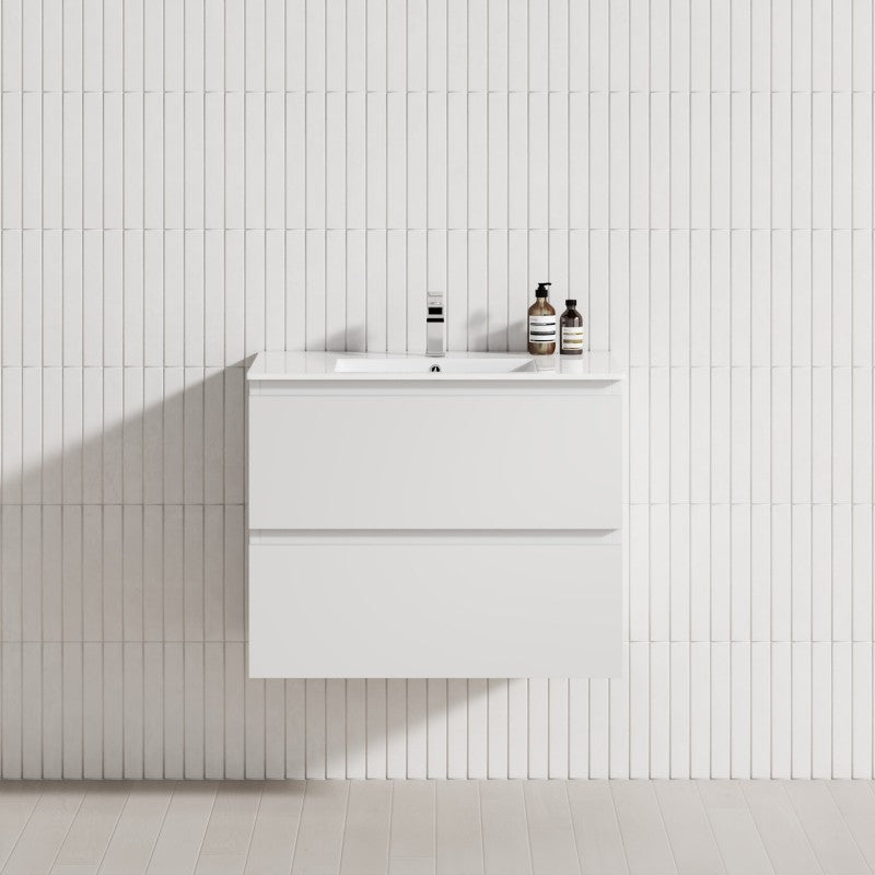2-Drawer 600/750/900/1200Mm Wall Hung Bathroom Floating Vanity Single Bowl Multi-Colour Cabinet Only