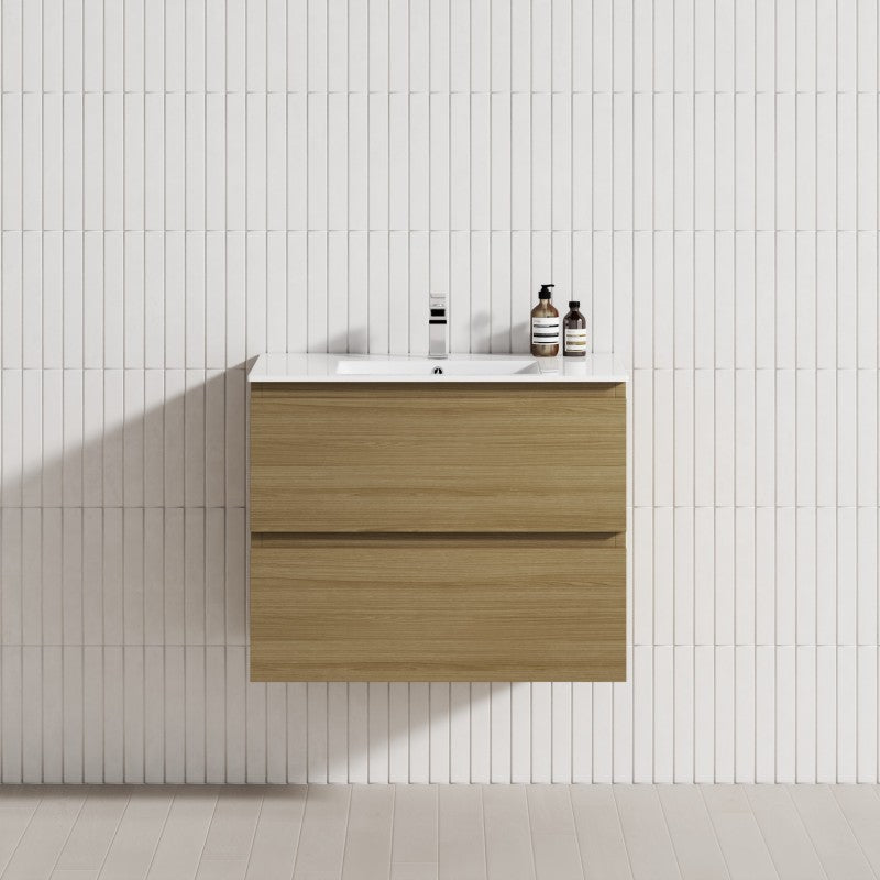 2-Drawer 600/750/900/1200Mm Wall Hung Bathroom Floating Vanity Single Bowl Multi-Colour Cabinet Only