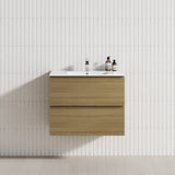 2-Drawer 600/750/900/1200Mm Wall Hung Bathroom Floating Vanity Single Bowl Multi-Colour Cabinet Only