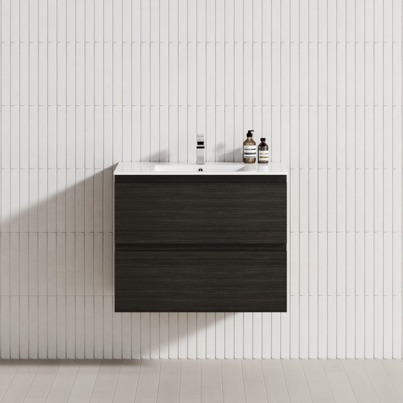 2-Drawer 600/750/900/1200Mm Wall Hung Bathroom Floating Vanity Single Bowl Multi-Colour Cabinet Only
