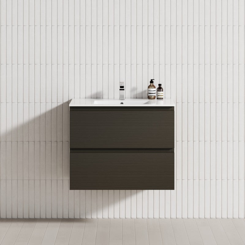 2-Drawer 600/750/900/1200Mm Wall Hung Bathroom Floating Vanity Single Bowl Multi-Colour Cabinet Only