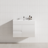 2-Drawer, 1-Door 750/900/1200mm Wall Hung Bathroom Floating Vanity Single Bowl Multi-Colour Cabinet Only