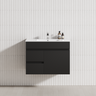 2-Drawer, 1-Door 750/900/1200mm Wall Hung Bathroom Floating Vanity Single Bowl Multi-Colour Cabinet Only
