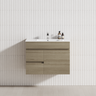 2-Drawer, 1-Door 750/900/1200mm Wall Hung Bathroom Floating Vanity Single Bowl Multi-Colour Cabinet Only