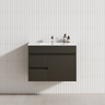 2-Drawer, 1-Door 750/900/1200mm Wall Hung Bathroom Floating Vanity Single Bowl Multi-Colour Cabinet Only