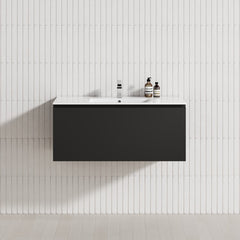 1-Drawer 600/750/900/1200Mm Wall Hung Bathroom Floating Vanity Single Bowl Multi-Colour Cabinet Only