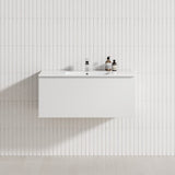 1-Drawer 600/750/900/1200Mm Wall Hung Bathroom Floating Vanity Single Bowl Multi-Colour Cabinet Only