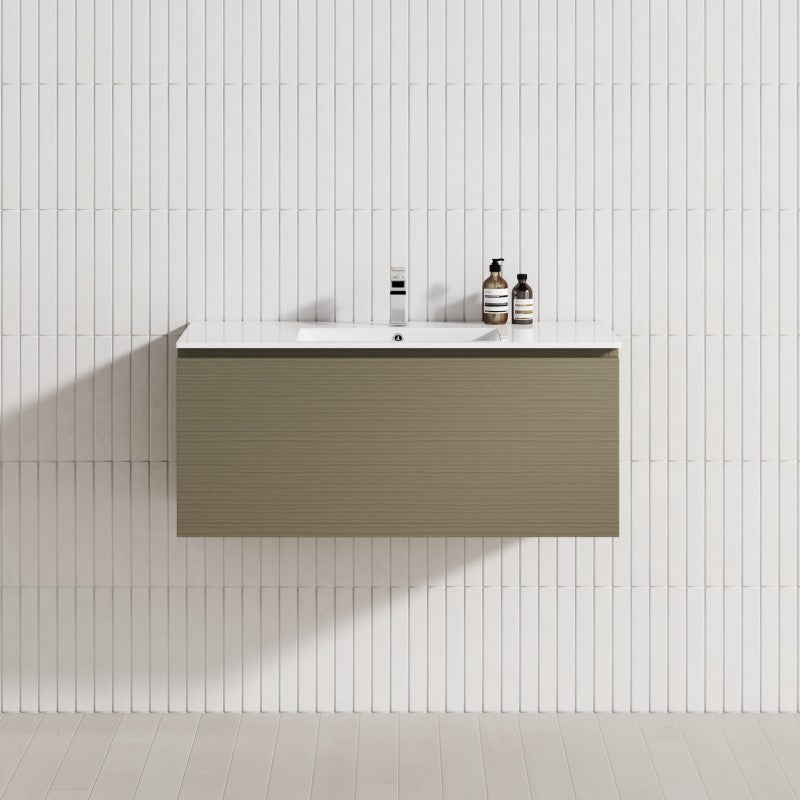 1-Drawer 600/750/900/1200Mm Wall Hung Bathroom Floating Vanity Single Bowl Multi-Colour Cabinet Only