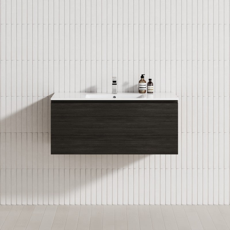 1-Drawer 600/750/900/1200Mm Wall Hung Bathroom Floating Vanity Single Bowl Multi-Colour Cabinet Only