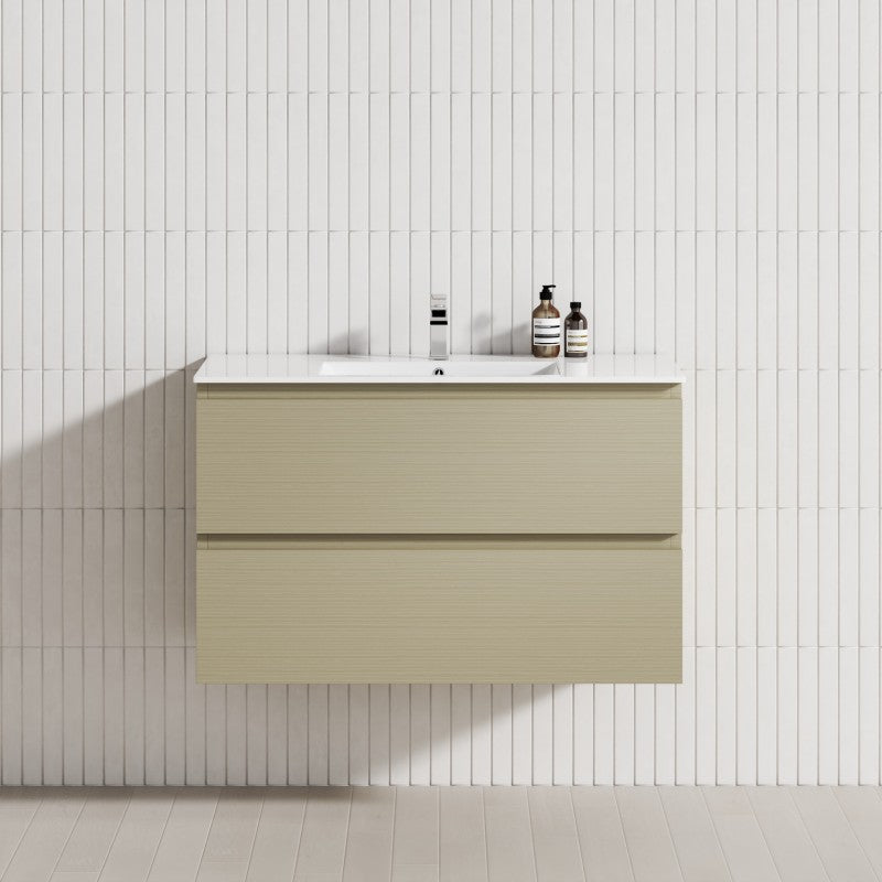 2-Drawer 600/750/900/1200Mm Wall Hung Bathroom Floating Vanity Single Bowl Multi-Colour Cabinet Only