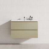 2-Drawer 600/750/900/1200Mm Wall Hung Bathroom Floating Vanity Single Bowl Multi-Colour Cabinet Only