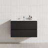 2-Drawer 600/750/900/1200Mm Wall Hung Bathroom Floating Vanity Single Bowl Multi-Colour Cabinet Only