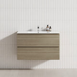 2-Drawer 600/750/900/1200Mm Wall Hung Bathroom Floating Vanity Single Bowl Multi-Colour Cabinet Only