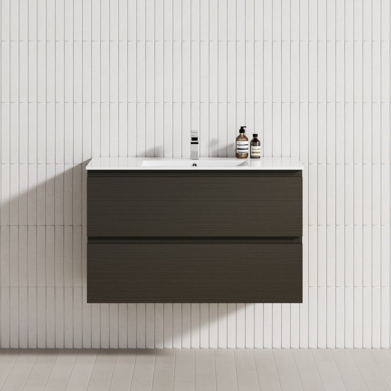 2-Drawer 600/750/900/1200Mm Wall Hung Bathroom Floating Vanity Single Bowl Multi-Colour Cabinet Only