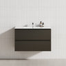 2-Drawer 600/750/900/1200Mm Wall Hung Bathroom Floating Vanity Single Bowl Multi-Colour Cabinet Only