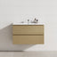2-Drawer 600/750/900/1200Mm Wall Hung Bathroom Floating Vanity Single Bowl Multi-Colour Cabinet Only