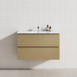 2-Drawer 600/750/900/1200Mm Wall Hung Bathroom Floating Vanity Single Bowl Multi-Colour Cabinet Only