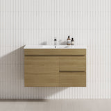 900Mm Narrow Wall Hung Bathroom Floating Vanity 2-Drawer 2-Door Multi-Colour Cabinet Only Vanities
