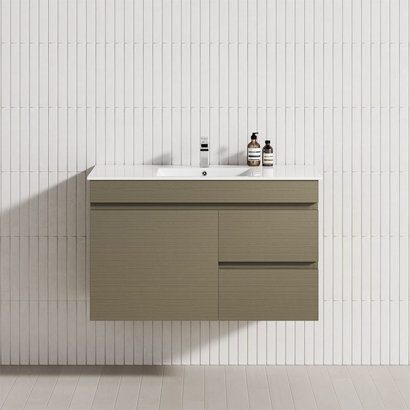900Mm Narrow Wall Hung Bathroom Floating Vanity 2-Drawer 2-Door Multi-Colour Cabinet Only Vanities