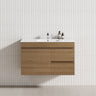 2-Drawer, 2-Door 900/1200mm Wall Hung Bathroom Floating Vanity Single Bowl Multi-Colour Cabinet Only