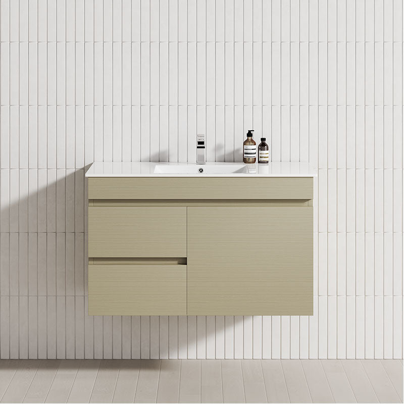 900Mm Narrow Wall Hung Bathroom Floating Vanity 2-Drawer 2-Door Multi-Colour Cabinet Only Vanities