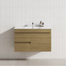 900mm Narrow Wall Hung Bathroom Floating Vanity 2-Drawer 2-Door Multi-Colour Cabinet Only
