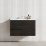 900mm Narrow Wall Hung Bathroom Floating Vanity 2-Drawer 2-Door Multi-Colour Cabinet Only