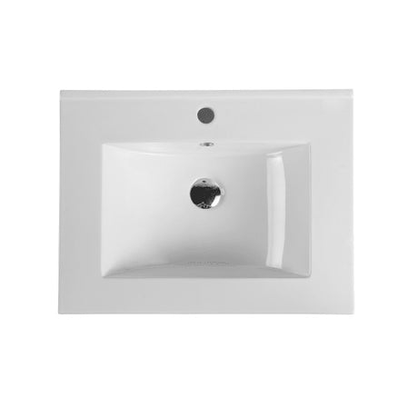 600x470x180mm Ceramic Top for Bathroom Vanity Single Bowl Gloss White