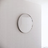 600/800Mm Bathroom Brushed Nickel Framed Round Mirror Wall Mounted Mirrors