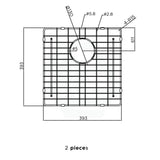 393x393mm Meir Lavello Stainless Steel Protection Grid for MKSP-D860440 (2 Pieces) Variant Colour Available