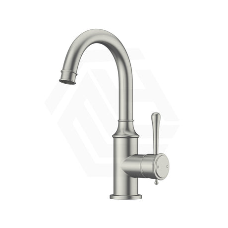 N#3(Nickel) Meir Harrington Round Tall Basin Mixer Tap Solid Brass Brushed Nickel