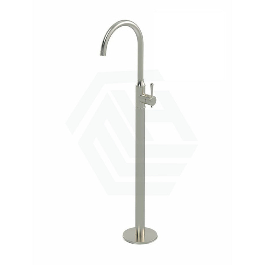 N#3(Nickel) Meir Harrington Round Freestanding Bath Mixer Solid Brass PVD Brushed Nickel