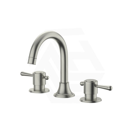 N#3(Nickel) Meir Harrington Brushed Nickel 3-Hole Deck Mounted Basin Mixer Set Bath/Basin Tap Sets
