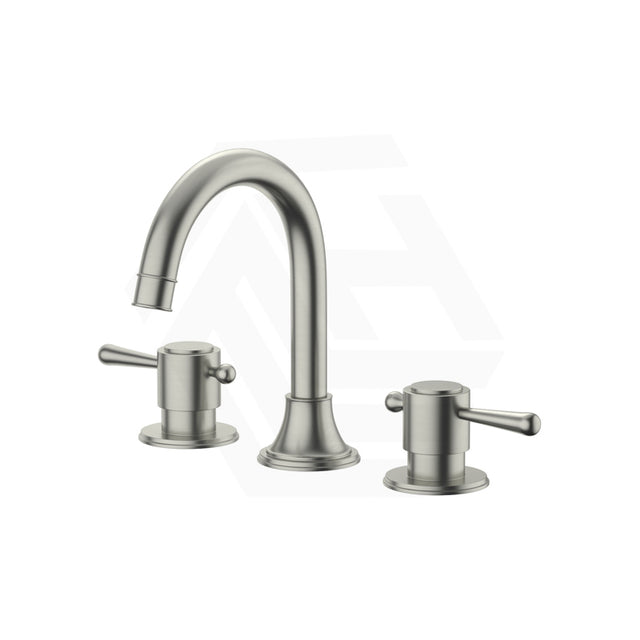 N#3(Nickel) Meir Harrington Brushed Nickel 3-Hole Deck Mounted Basin Mixer Set Bath/Basin Tap Sets