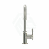 N#3(Nickel) Meir Harrington Round Gooseneck Kitchen Mixer Tap with 360 Degree Swivel Spout PVD Brushed Nickel