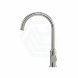 N#3(Nickel) Meir Harrington Round Gooseneck Kitchen Mixer Tap with 360 Degree Swivel Spout PVD Brushed Nickel