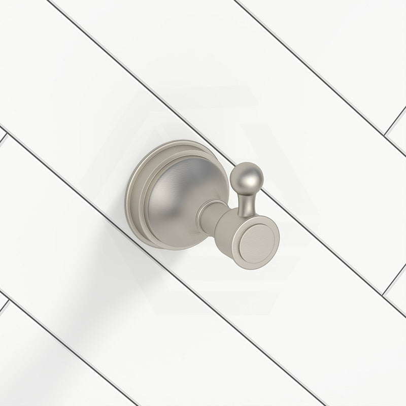 N#3(Nickel) Meir Harrington Round Robe Hook Solid Brass PVD Brushed Nickel