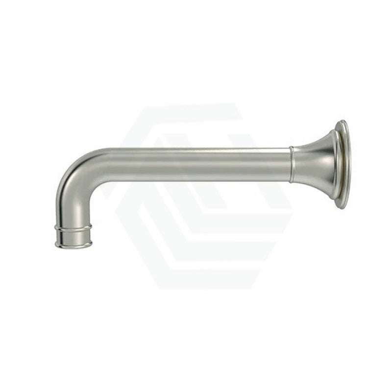 N#3(Nickel) Meir Harrington Brass Round Curved Wall Spout Brushed Nickel