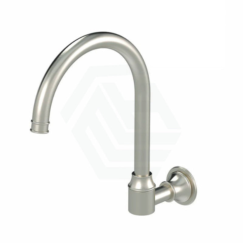 N#3(Nickel) Meir Harrington Round Swivel Wall Mounted Spout Brushed Nickel