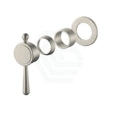 N#3(Nickel) Meir Brushed Nickel Round Wall Mixer Short Pin-Lever Trim Kit Only Dress