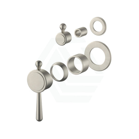 G#2(Gold) Meir Round Diverter Mixer Pinless Handle Trim Kit Pvd Tiger Bronze Wall Mixers 
