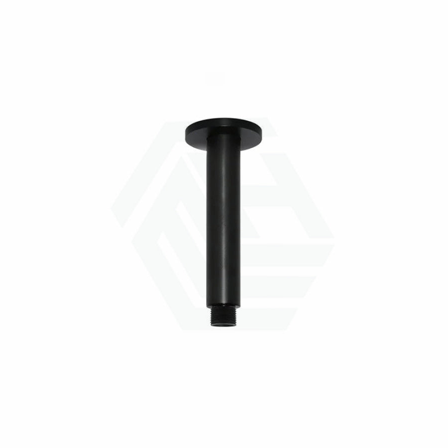Meir Round Ceiling Shower Arm Matt Black Solid Brass Arms
