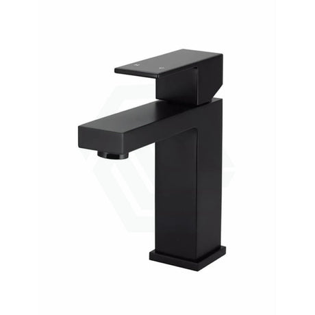 Meir Square Short Basin Mixer Solid Brass Matt Black