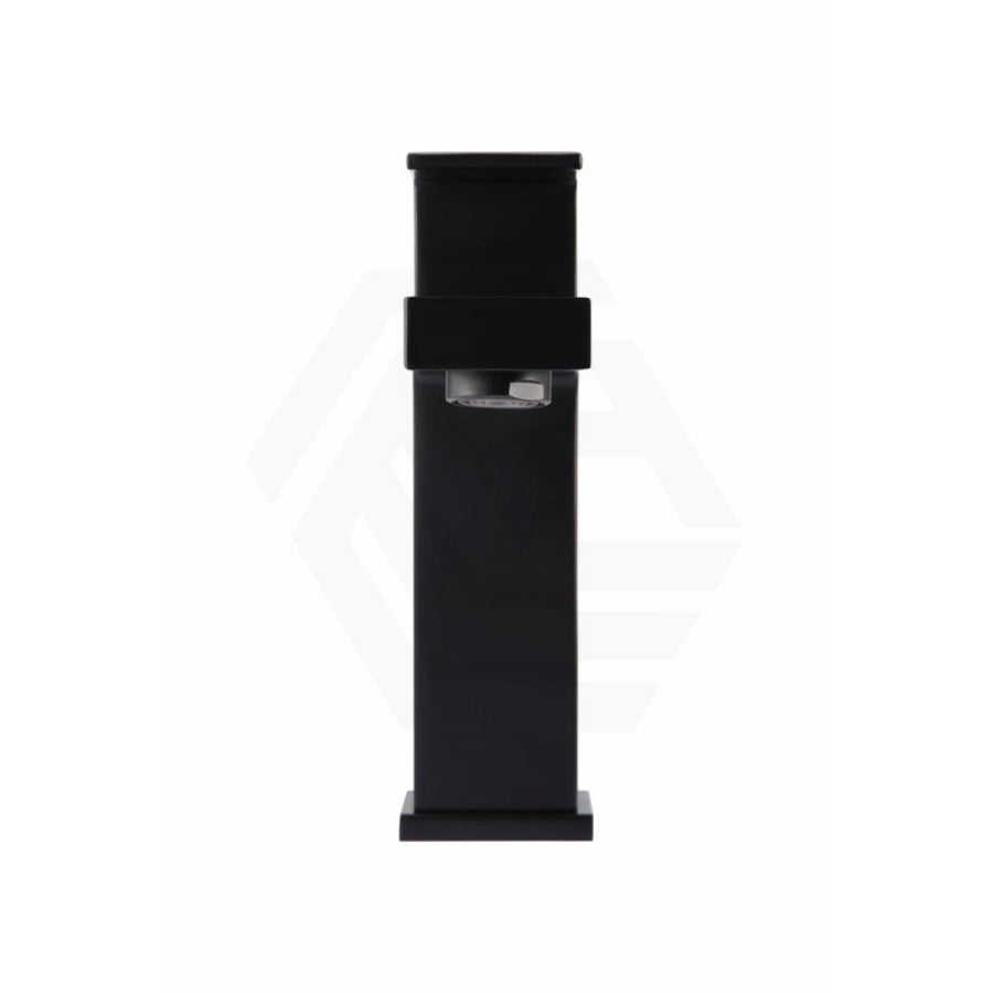 Meir Square Short Basin Mixer Solid Brass Matt Black