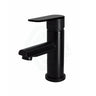 Meir Round Paddle Short Basin Mixer Matt Black Mixers