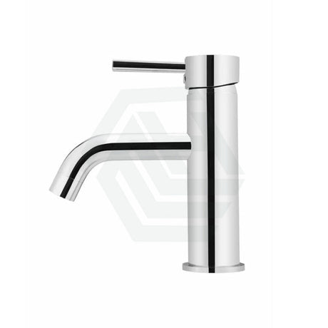 Meir Polished Chrome Round Curved Basin Mixer Solid Brass Short Mixers